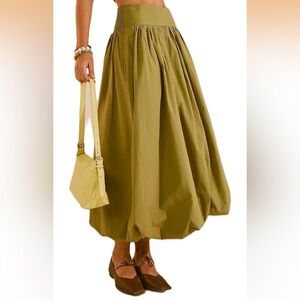 Green bubble skirt